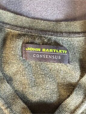 John Bartlett Consensus Olive Crewneck Sweater for Men